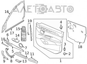 Рамка двери внутренняя передняя правая BMW X1 F48 16-22
