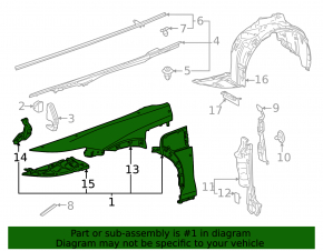 Aripă față dreapta Lexus RZ 23-26