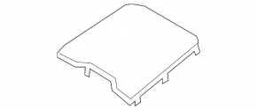 Ornament panou frontal, partea centrală superioară, Hyundai Santa FE 19-23, negru