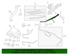 Поводок дворника левый Subaru Outback 15-19
