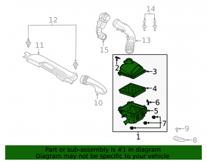 Корпус воздушного фильтра Ford Escape MK4 20-22 1.5T, 2.0T