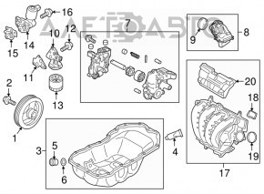 Насос масляный ДВС Mazda 6 14-17 2.5
