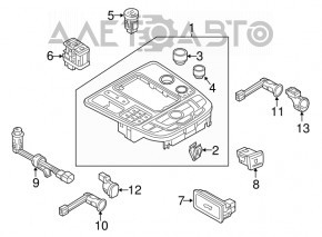 Панель управления MMI Audi A6 C7 16-18 рест, сколы, царапины, потертость