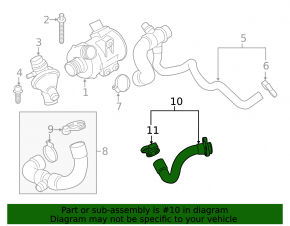 Патрубок системы охлаждения BMW 4 F32/33/36 14-16 N26