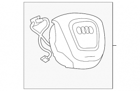 Подушка безопасности airbag в руль водительская Audi A4 B8 08-12 дорест