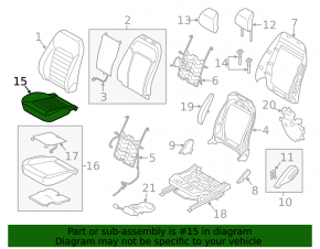 Tapițerie pernă scaun șofer pentru Ford Fusion mk5 17-20, piele gri, inserție piele maro, perforație, Titanium, pentru ventilație, curățare chimică