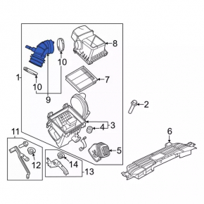 Воздуховод на впуск Ford Escape MK4 20-26 hybrid, plug-In