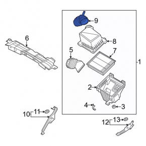 Воздуховод на впуск Ford Escape MK4 20-26 hybrid, plug-In