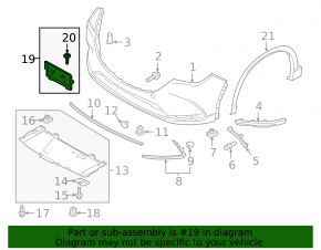 Площадка номерного знака передняя Mazda CX-9 16-23