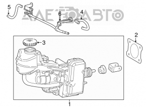 Главный тормозной цилиндр с бачком Toyota Camry v70 19-20 hybrid с крышкой