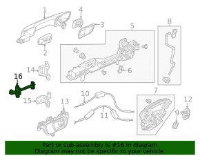 Ограничитель двери задней левой Honda Civic XI FE/FL 22-26