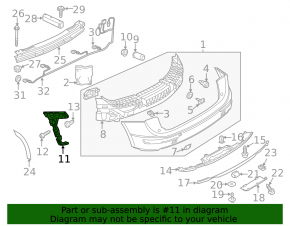 Крепление заднего бампера правое Audi Q5 8R 09-17 S-line