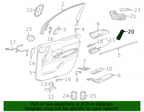Comandă ridicare geam stânga față Mercedes W167 GLE 350 450 20-24 cromată cu oglinzi rabatabile automat