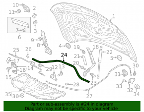 Garnitură grilă ștergător parbriz pentru Audi A7 12-18