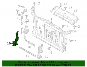 Дефлектор радиатора правый Audi A6 C8 19-25 3.0T