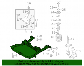 Подрамник передний Subaru Outback 10-14