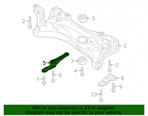 Подушка двигателя задняя VW Tiguan 18-24 тип 2
