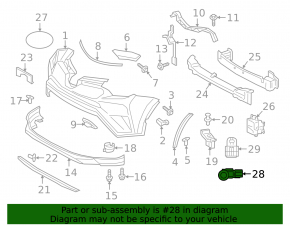 Парктроник переднего бампера Toyota Rav4 16-18 с кольцом