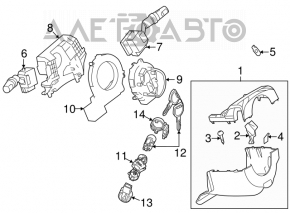 Подрулевой переключатель левый Mazda3 03-08