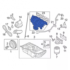 Коллектор впускной Ford Edge 15-18 2.0T