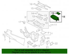 Подлокотник Ford Escape MK3 17-19 кожа,серый под химчистку