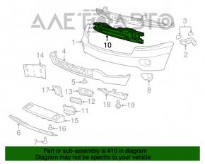 Абсорбер переднего бампера Jeep Grand Cherokee WK2 11-13
