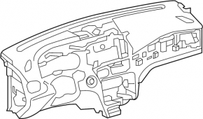 Торпедо передняя панель без AIRBAG Infiniti QX30 17-19