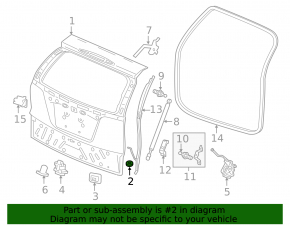 Отбойник двери багажника левый Honda CRV 12-16