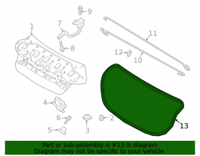 Уплотнитель крышки багажника Hyundai Elantra 21-23