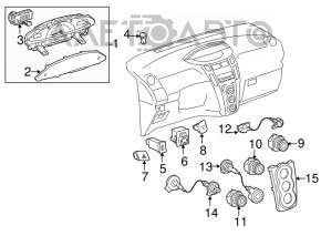 Управление подсветкой приборов Toyota Prius 20 04-09