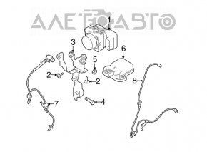 ABS АБС Mazda6 09-10 usa