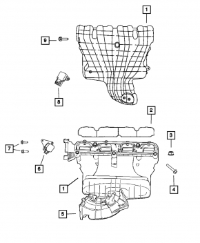 Коллектор впускной Jeep Compass 11-16 с заслонками