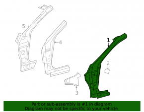 Стойка кузова передняя правая Lexus ES300h ES350 13-18