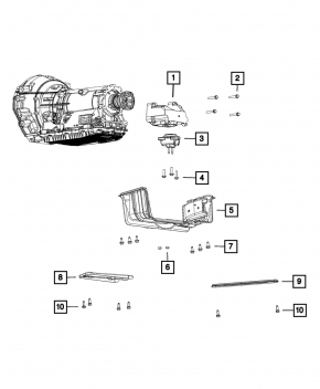 Кронштейн подушки АКПП Jeep Grand Cherokee WK2 11-22 3.6