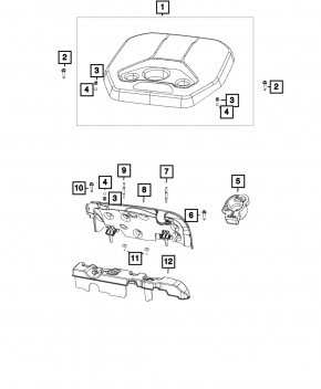 Накладка двигателя Jeep Grand Cherokee WL 22-26 PHEV