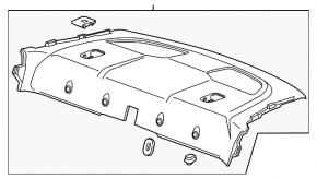 Полка задняя Chevrolet Camaro 16-23 черная