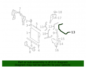Conductă retur sistem de răcire rezervor-radiator Mercedes Clasa S W221 10-11 5.5 AWD