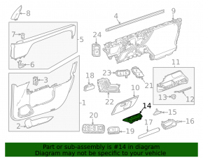 Ornament comandă ridicare geam stânga față pentru Mercedes X247 GLB 20-26 bej