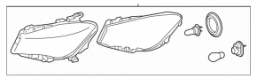 Far stânga față Mercedes CLA 14-19 gol halogen