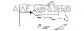 Заглушка птф левая Lexus RX350 RX450h 20-22 с хромом