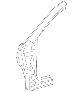 Передний щит, верхняя стойка, часть порога передний правый Toyota Camry v40 серая