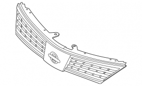 Grila radiatorului Nissan Versa 1.8 10-12 s-a umflat cromată