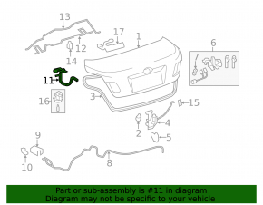 Петля крышки багажника левая Toyota Camry v40