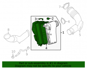 Корпус воздушного фильтра Audi Q7 4L 10-15