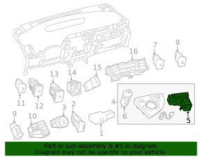 Блок кнопок центральной консоли Toyota Prius 30 10-15 черный