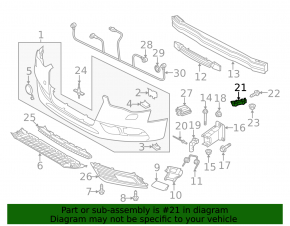 Крепление переднего бампера на крыле правое Audi A4 B8 13-16 рест