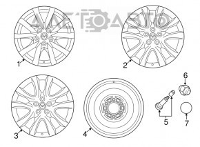 Диск колесный R19 5*114,3 Mazda 6 14-17 Touring серые