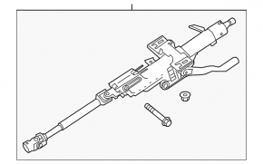 Рулевая колонка Nissan Altima 19-23 с карданчиком
