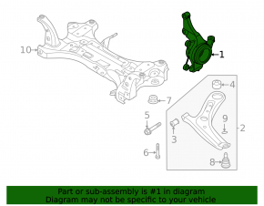 Цапфа передняя левая Hyundai Venue 20-26