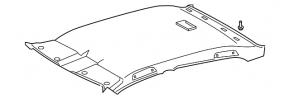 Обшивка потолка Toyota Avalon 05-06 серая без люка